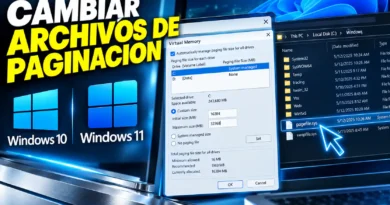 archivo de paginación en Windows memoria virtual