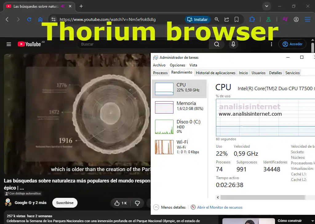 thorium browser test